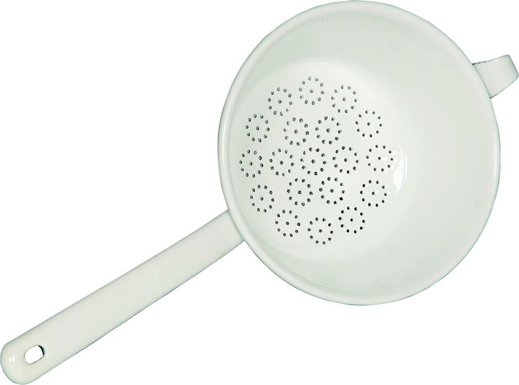 Riess Küchensieb/Passiersieb Ø20cm mit Stiel Classic Weiss Emaille