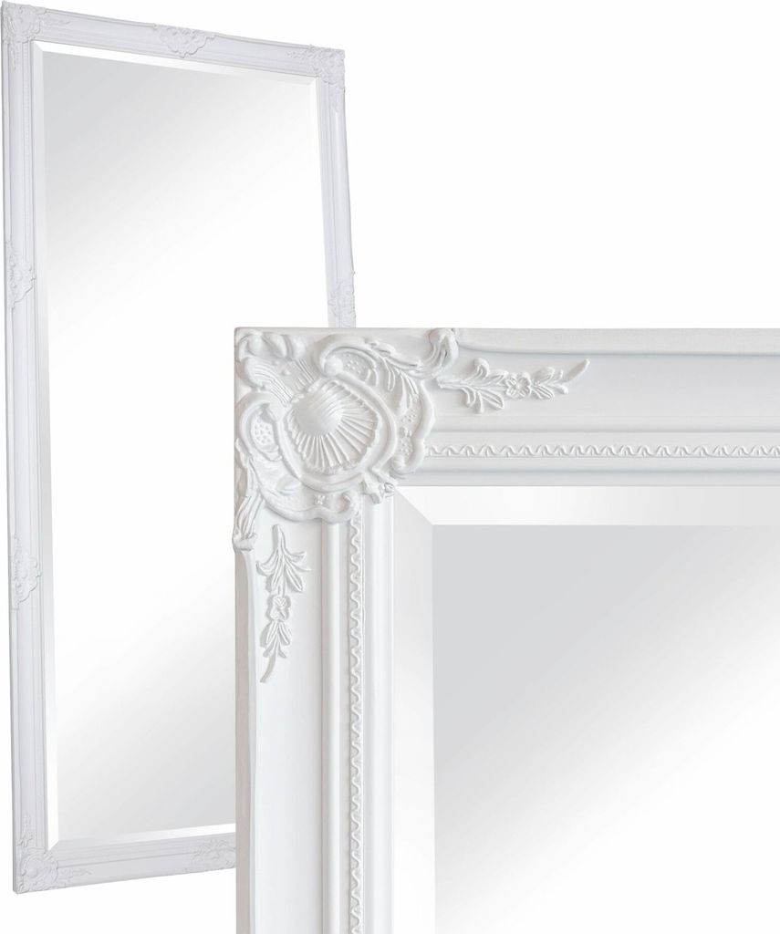 Wandspiegel Barock Weiß 200 x 100 cm XXL Spiegel Antik-Stil Ganzkörperspiegel