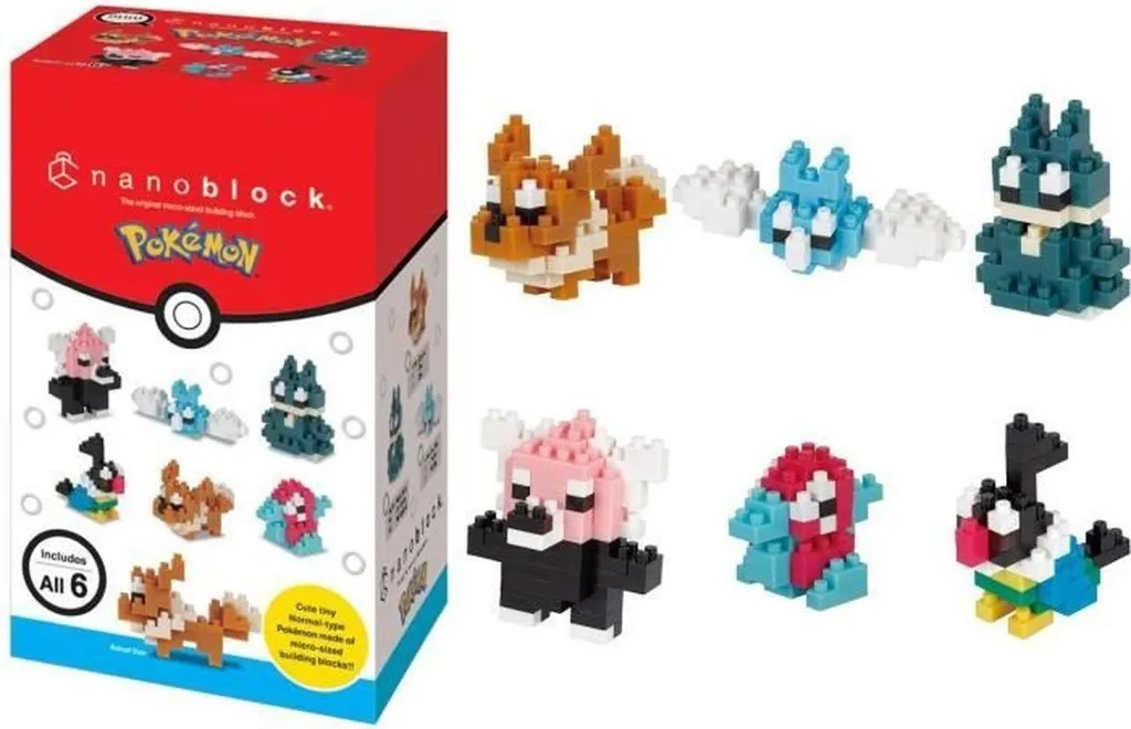 Jeu de Construction Pokémon Type Normal Nanoblock Puzzle 3D Collection