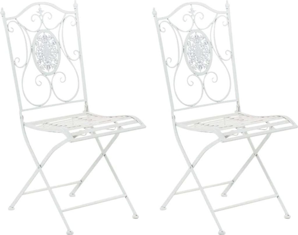 Set aus zwei klappbaren Gartenstühlen - Klappstühle - Bequeme hohe Rückenlehne