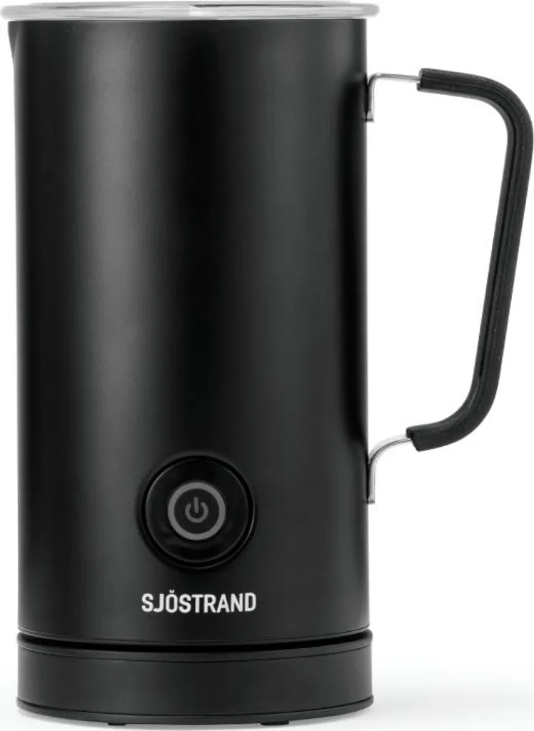 Mousseur à lait Sjöstrand noir en acier inoxydable pour mousse onctueuse