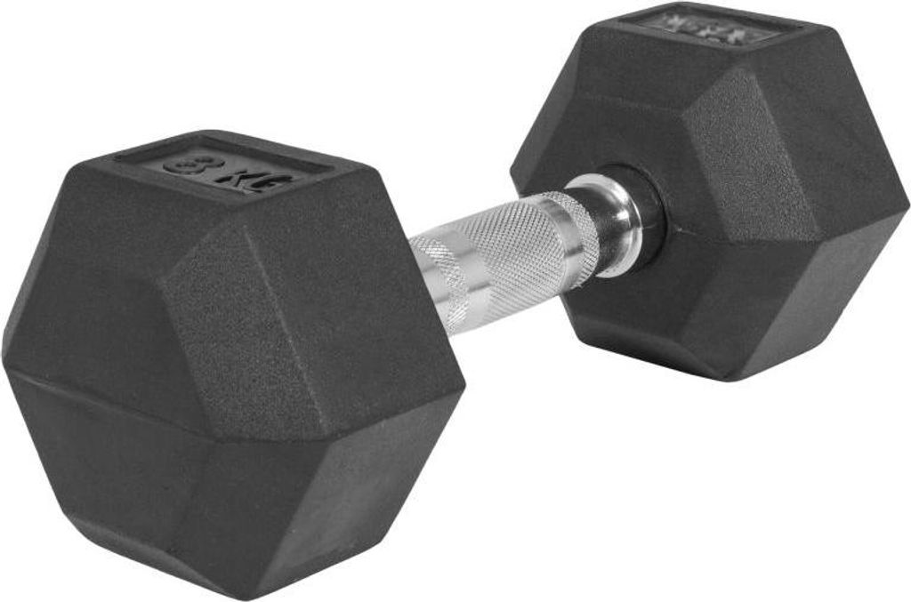 Gorilla Sports Šesťhranná pogumovaná činka, 8 kg Obrázok produktu 