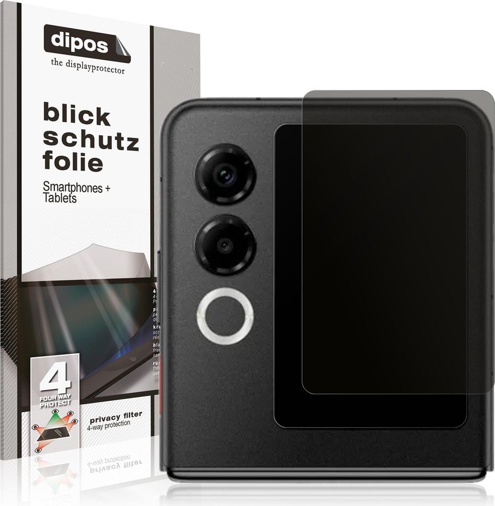 Blickschutzfolie für Nubia ZTE Flip 2 5G Außenseite matt Schutzfolie Folie Display Schutz dipos