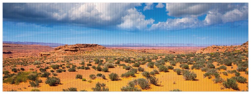 Wallario Duschmatte Antirutschmatte Badmatte Fußmatte Wüste in Arizona - blauer Himmel mit Wolken I, Größe ca. 180 x 65 cm