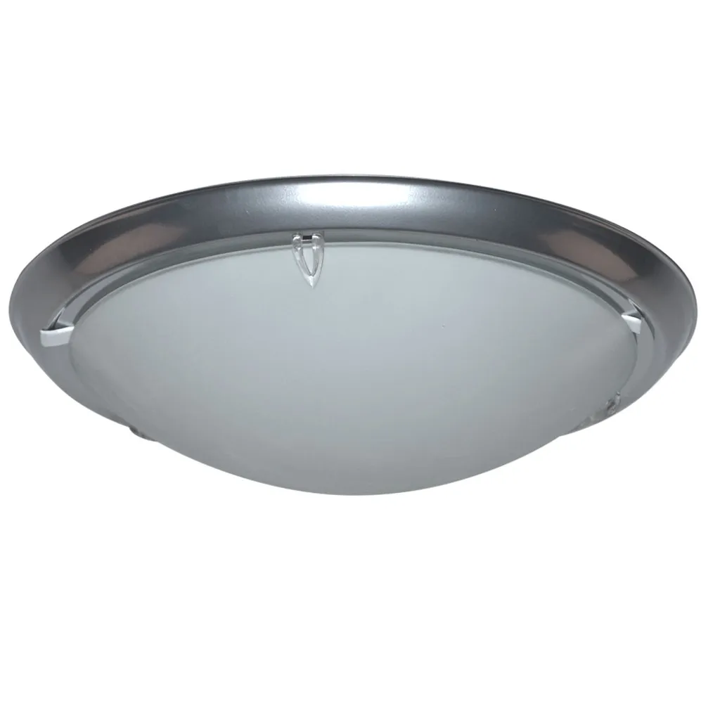 Plafonnier rond Livorno Ø29 cm luminaire intérieur verre et titane