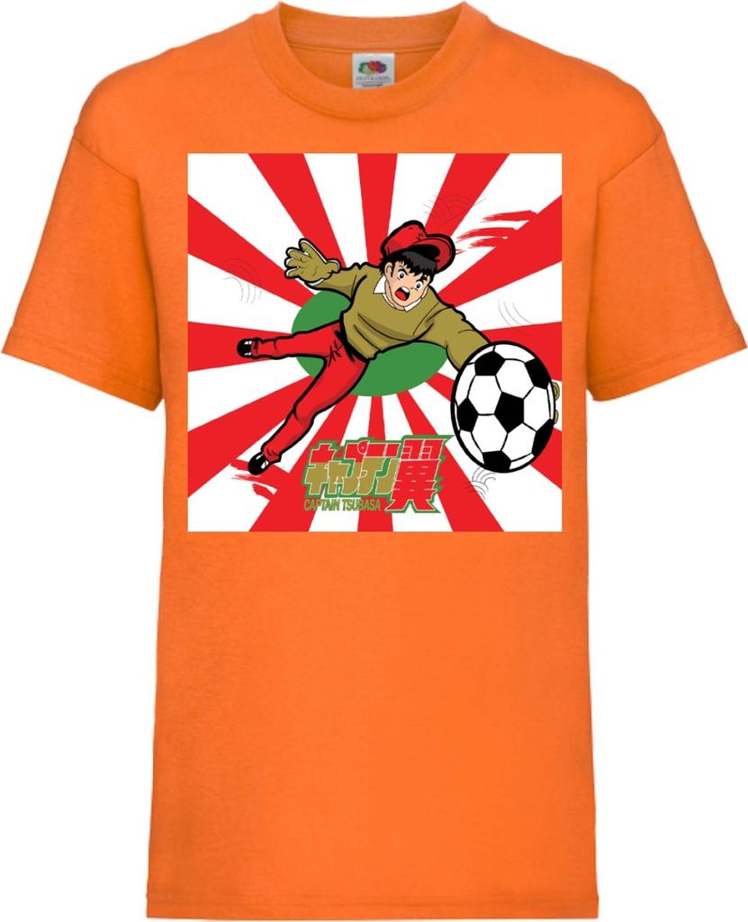 Kinder T-Shirt Captain Tsubasa 04 Genzo Wakabayashi, 3-4 Jahr - 104 / Orange