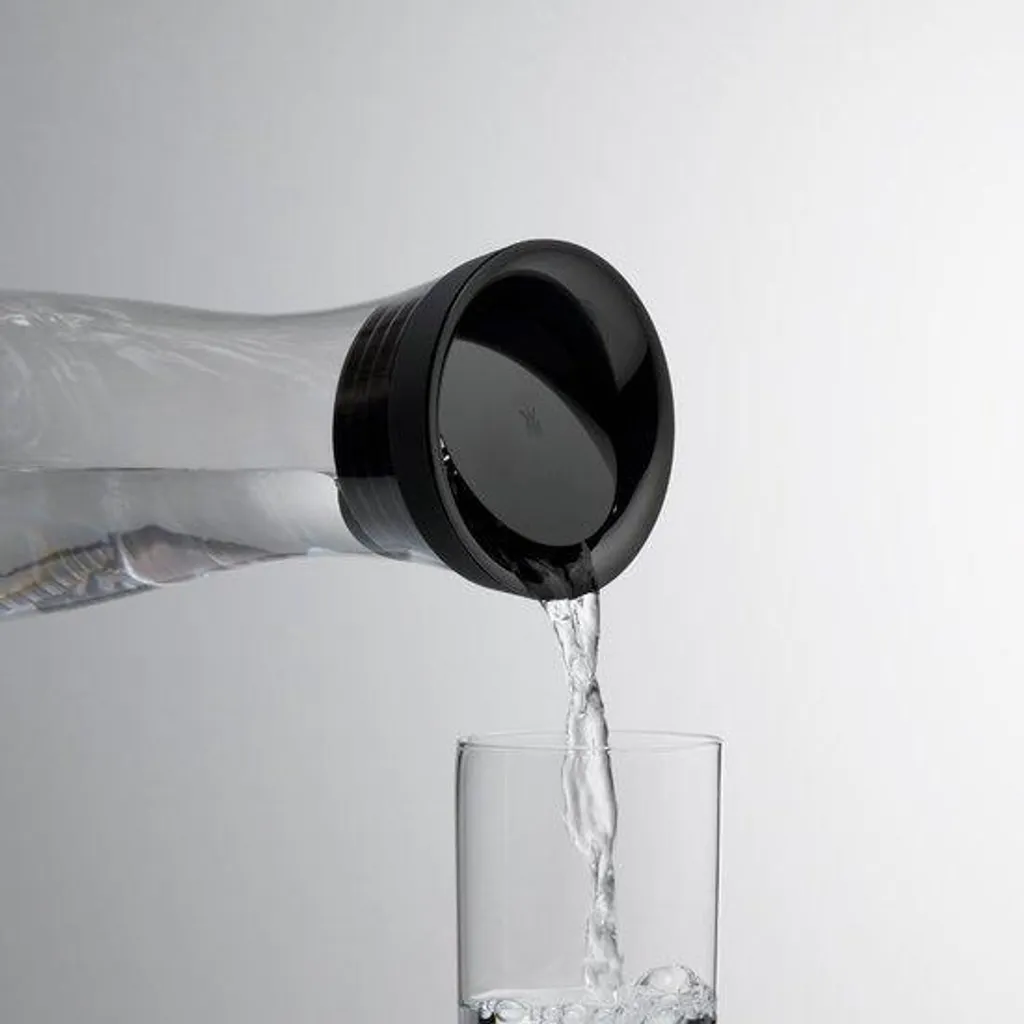 Gourde réutilisable 1L sans BPA avec bouchon hermétique anti-fuite noir