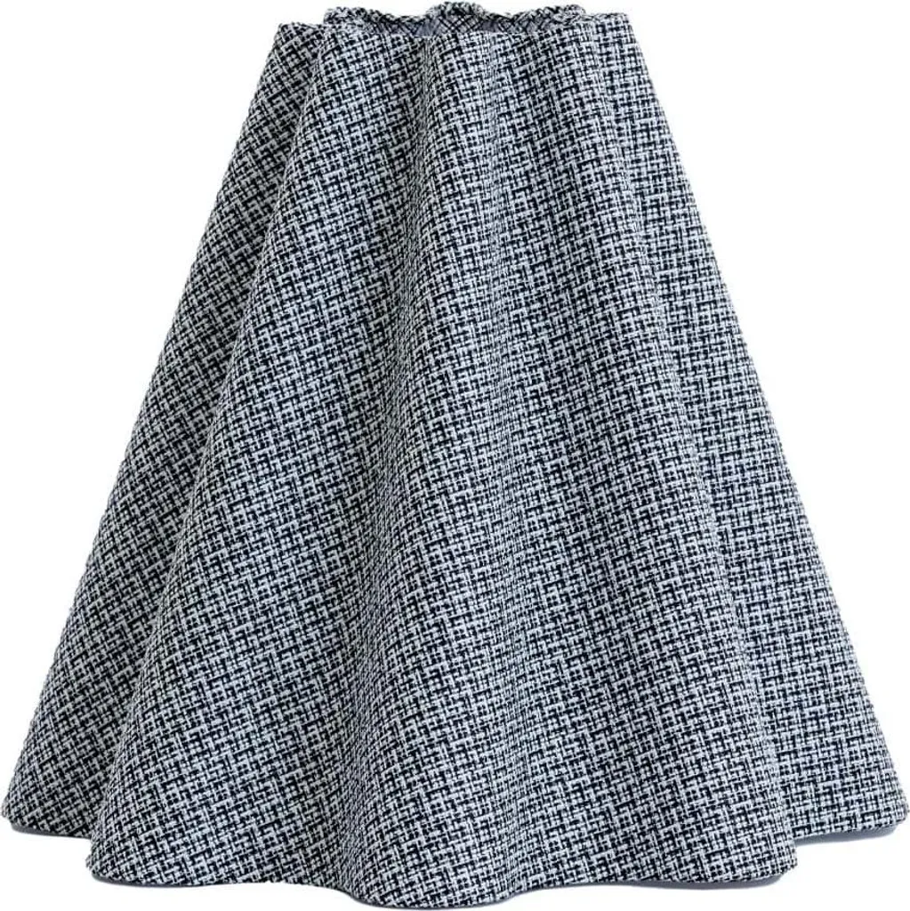 Petit abat-jour cylindrique en tissu gris pour lampe E27 Bezaha