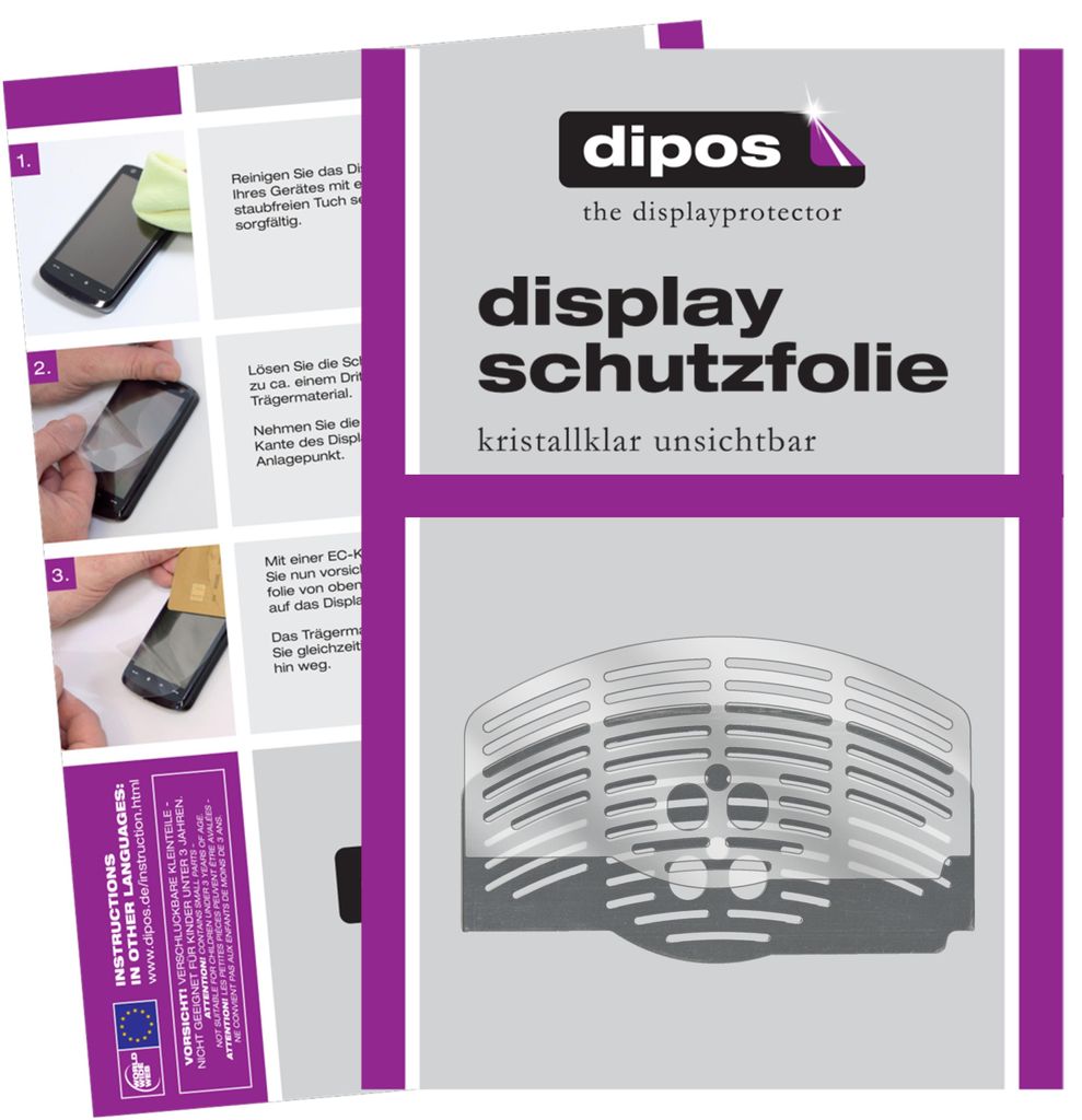 2x Schutzfolie für DeLonghi Magnifica ESAM 3200.G Tropfblech klar Displayschutz