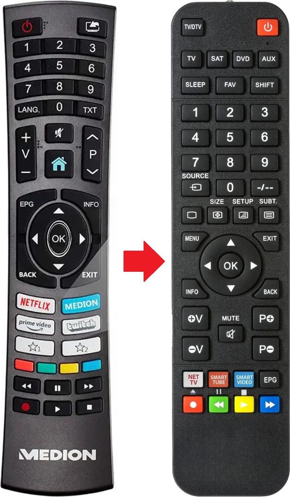Fernbedienung passend für MEDION X14333 | X15026 | X15543