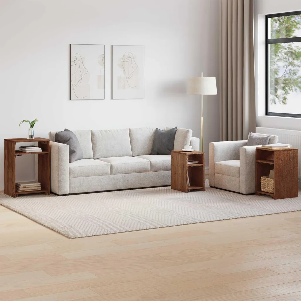Table d'appoint robuste en bois massif pour éviter le désordre - 3x
