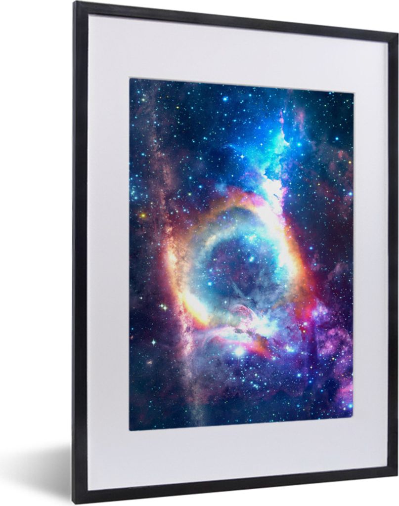 MuchoWow® Gerahmtes Poster Weltraum - Sterne - Regenbogen Produktbild 