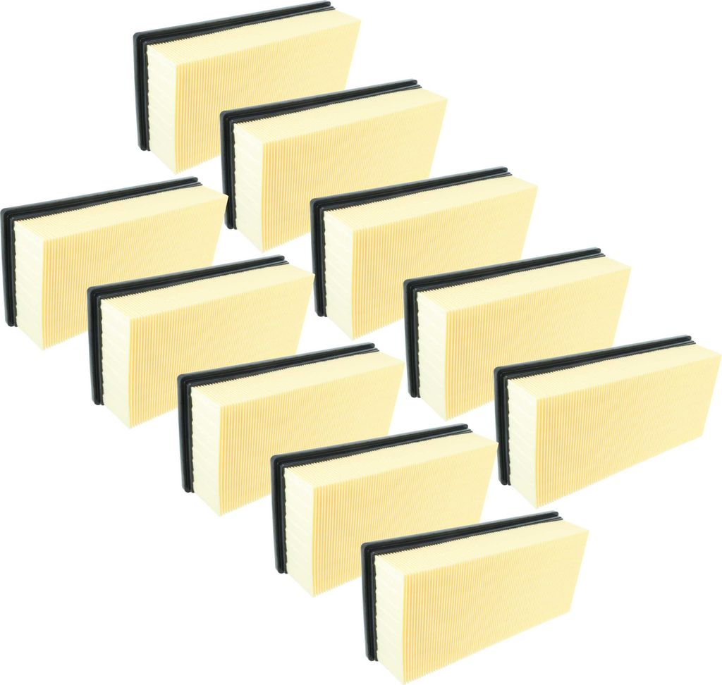 vhbw 10x Flachfaltenfilter M kompatibel mit Kärcher NT 75/2 Tact² Me Tc, NT 75/2 Tact² Me Tc Adv Industriestaubsauger Staubsauger