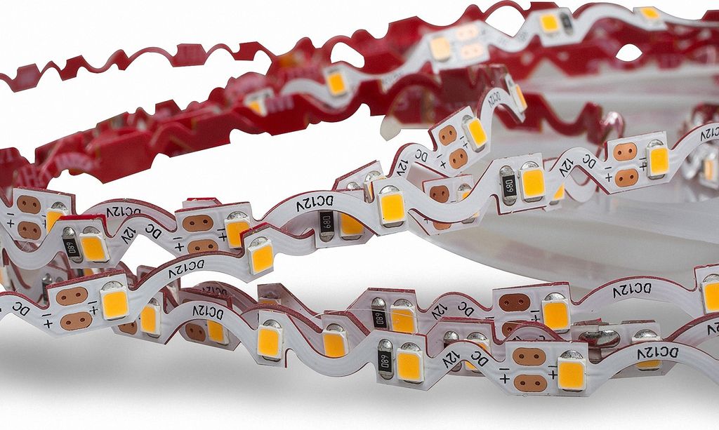 LED Strip ZICK-ZACK 2835Z Warmweiß (2700K) 19,2W 2 Meter 12V IP20