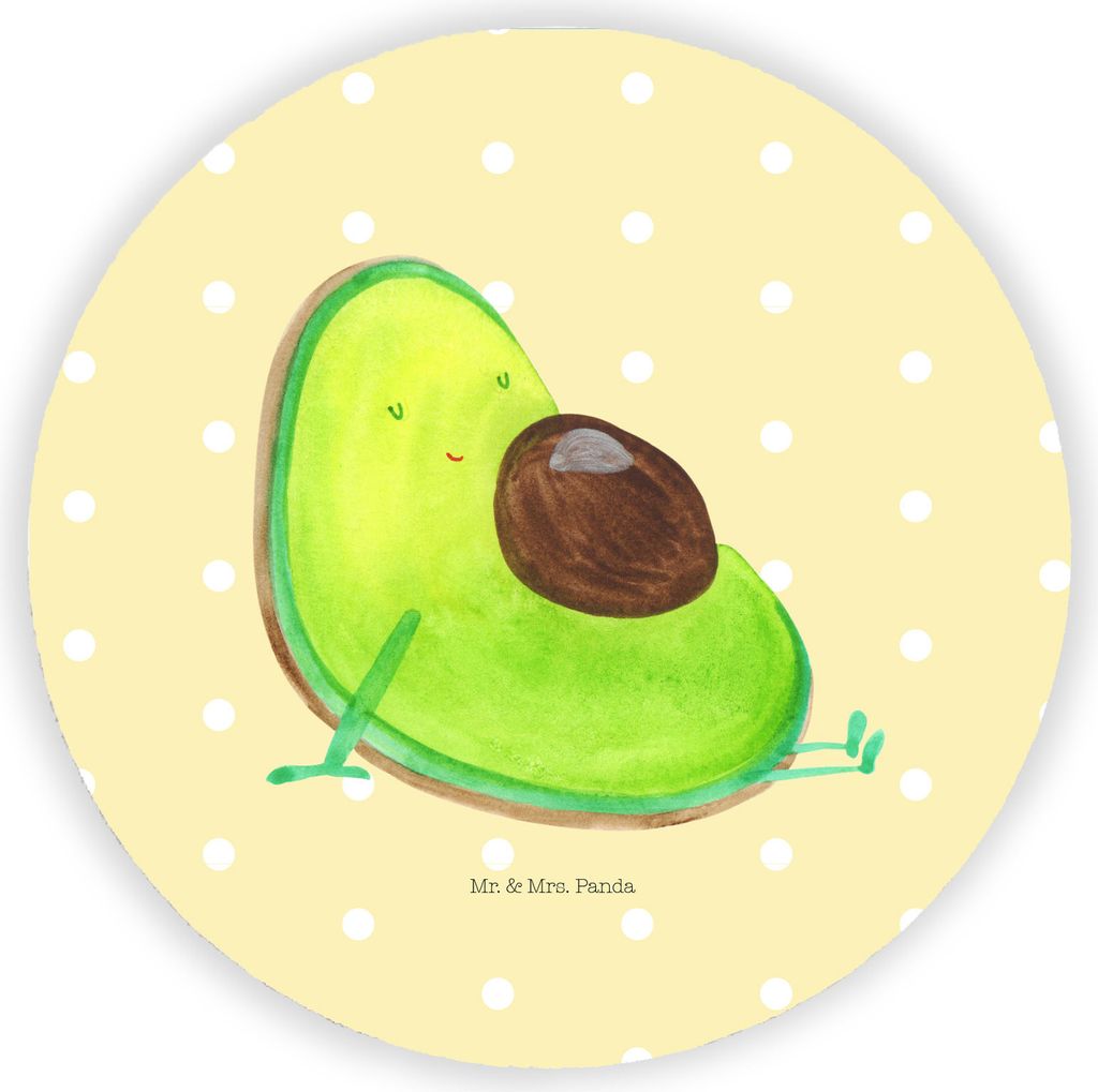 Mr. & Mrs. Panda magnet Avocado Schwangerschaft - Gelb Pastell - Geschenk, Liebe, Baby, Kühlschrankmagnet, rundmagnet, Babyparty, whiteboardmagnet...