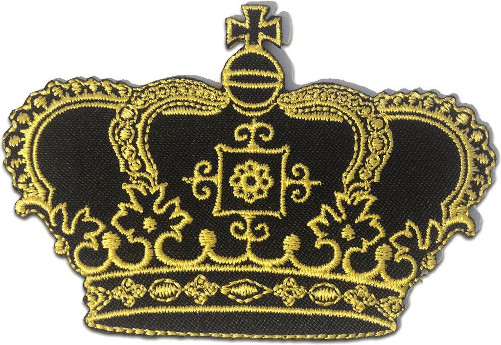 Goldene Prinzessin Königin Krone - Aufnäher, Bügelbild, Aufbügler, Applikationen, Patches, Flicken, Zum Aufbügeln, Größe: 8,3 x 7,3 cm