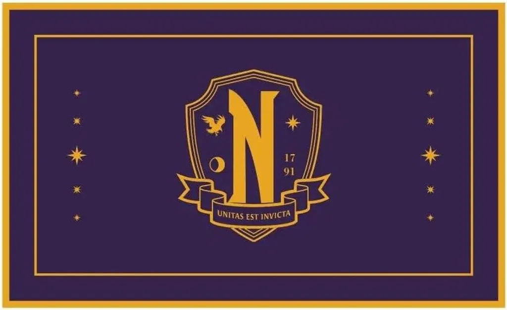 Paillasson Wednesday Nevermore Academy CD814 Violet Taille Unique