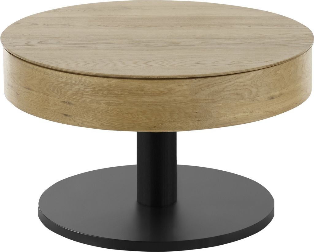 Couchtisch >TANGER< mit Lift und Stauraum, in Asteiche furniert - 47/65x78cm (HxD)