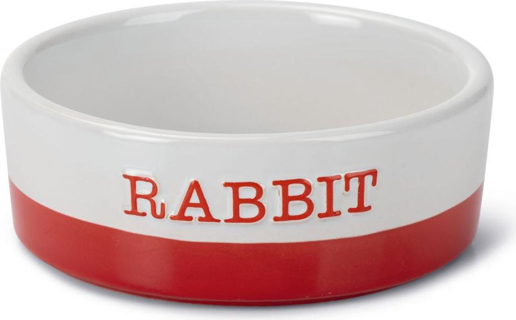 Beeztees Jomi - Kaninchennapf - Keramik - rot - 12x12x4,5 Produktbild 