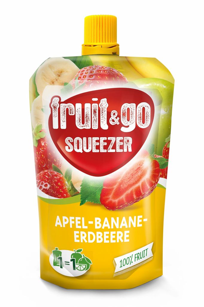 fruit&go SQUEEZER Fruchtpüree Mischkarton 18x100g, 3 Produktbild 