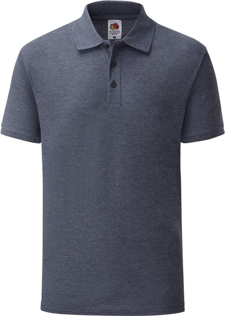 Fruit Of The Loom 65/35 Herren Piqué Polo-Shirt, Kurzarm BC388 (L) (Marineblau meliert)