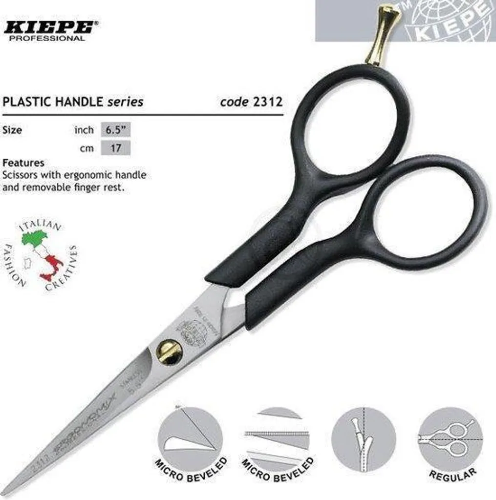 Ciseaux de précision professionnels 15 cm pour coiffure et soin de barbe