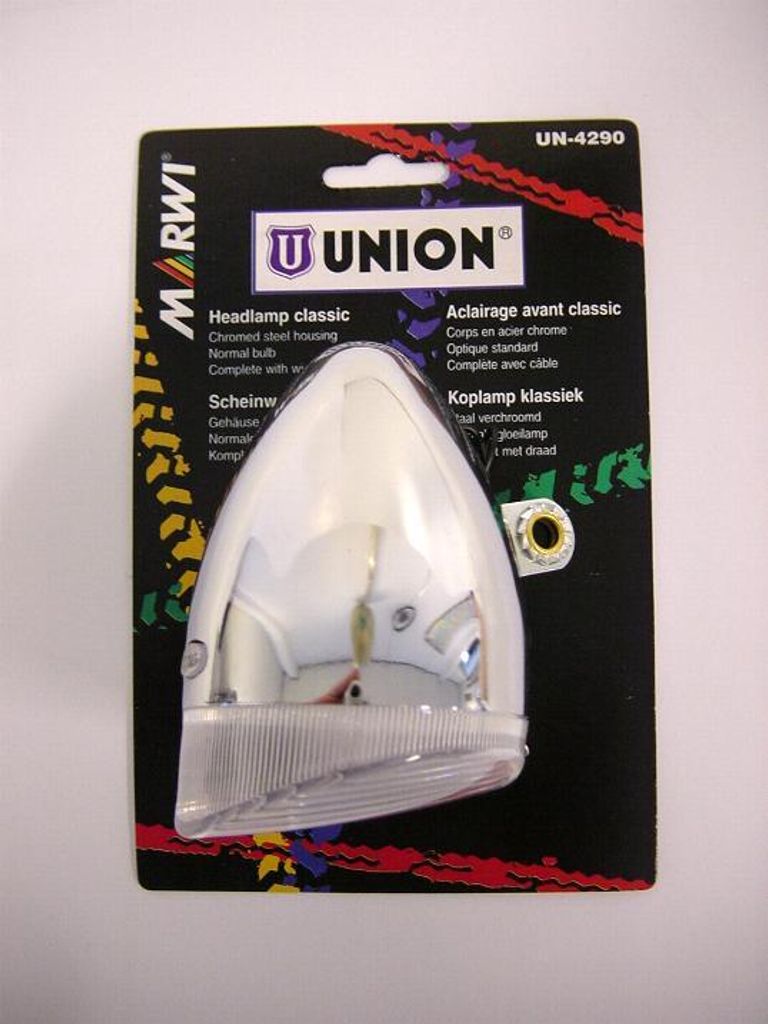 Phare UNION "UN-4290 boîtier en acier chromé, support Image du produit 