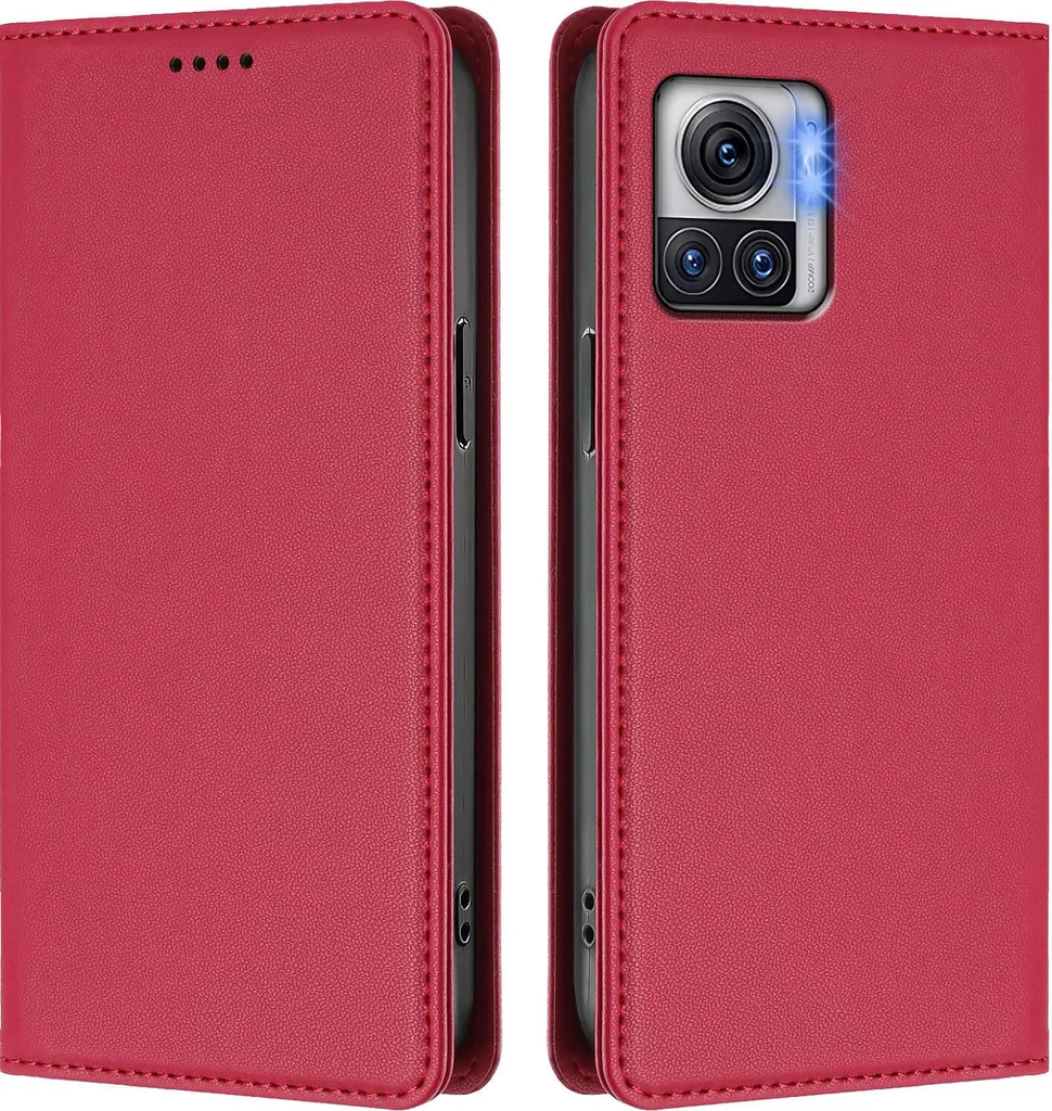 Custodia in pelle goffrata per Motorola Edge 30 Neo Skin Feel (verde