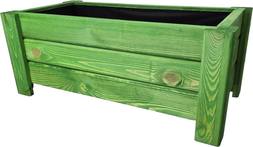 HolzGarden Pflanzkübel Holz Rechteckig 80x32x40 cm Imprägniert Farbe Akazie Wetterfest Blumenkasten Blumentopf Balkon Garten Pflanzkasten Outdoor...