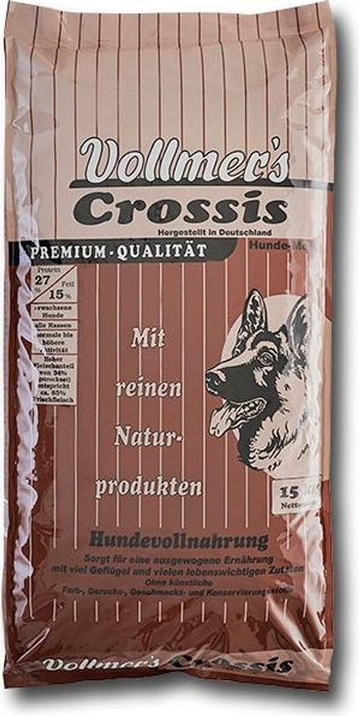 Vollmers Crossis 15kg Geflügel & Gemüse Produktbild 