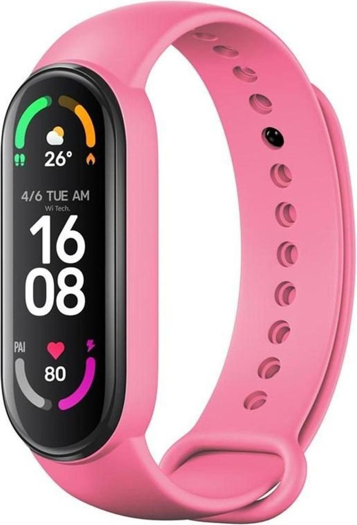 Silicone strap passend für XIAOMI Mi Band 5 / 6 / 7 pink (37)