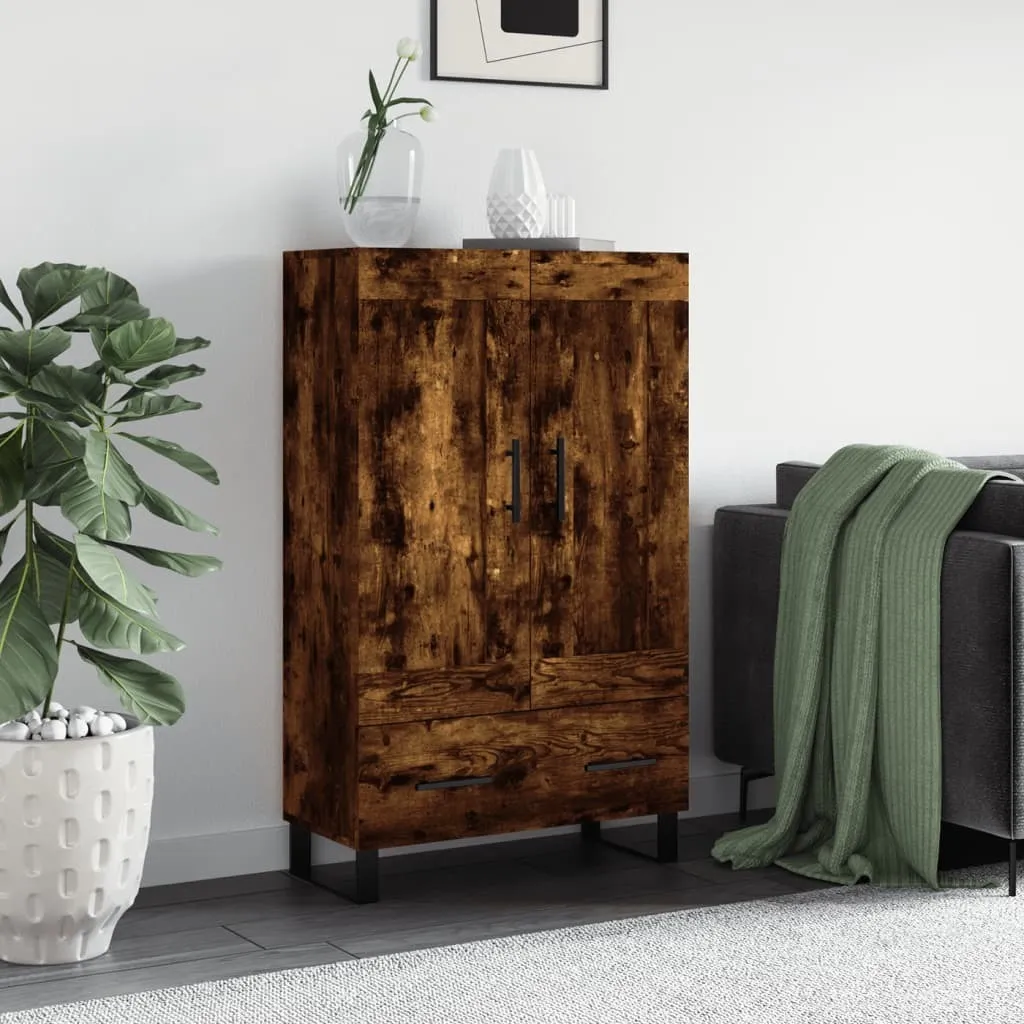 Credenza in Legno Rovere Fumé 69,5 cm | Mobile Robusto Multi-Vano