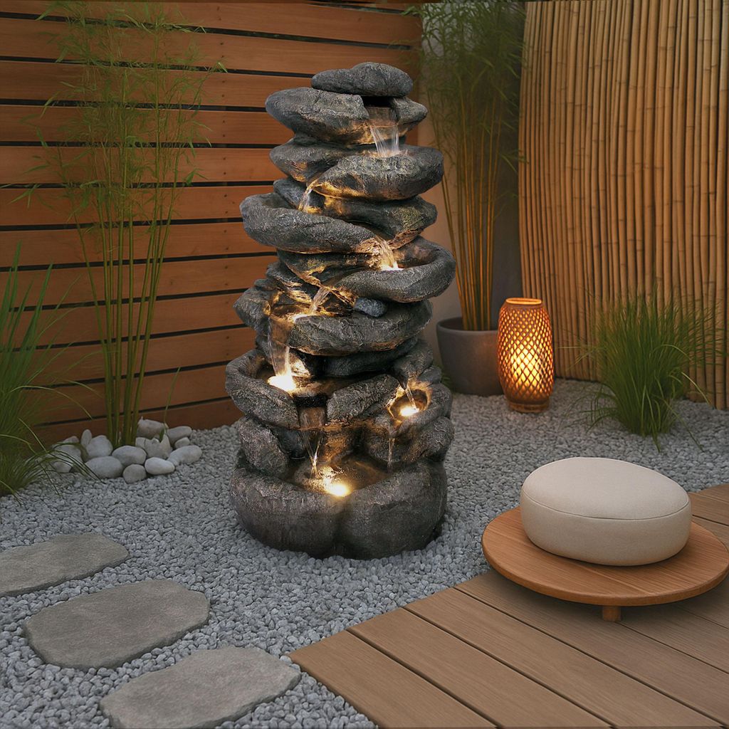 Arnusa Felsen Wasserfall Gartenbrunnen BK902 aus Polyresin, Produktbild
