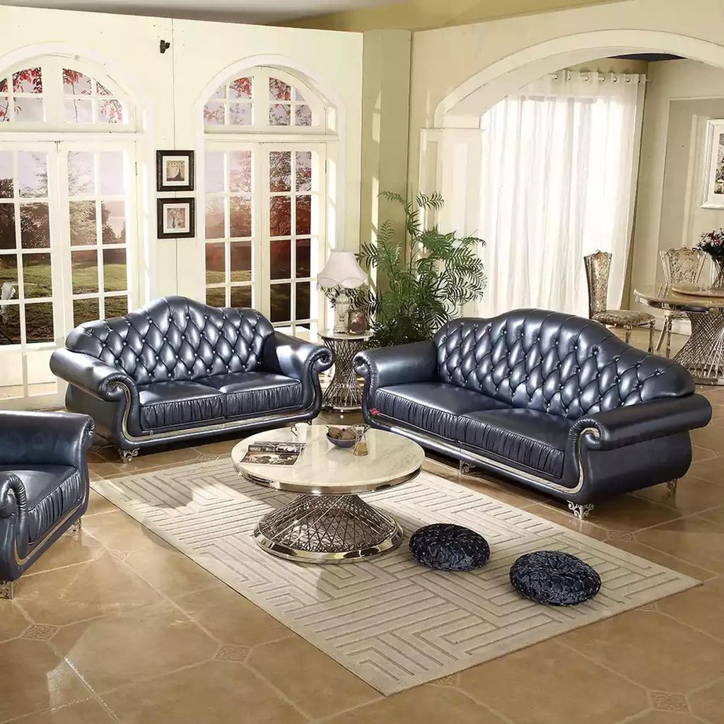 Couchtisch Design Wohnzimmer Luxus Edelstahl Runde Beistelltische Möbel