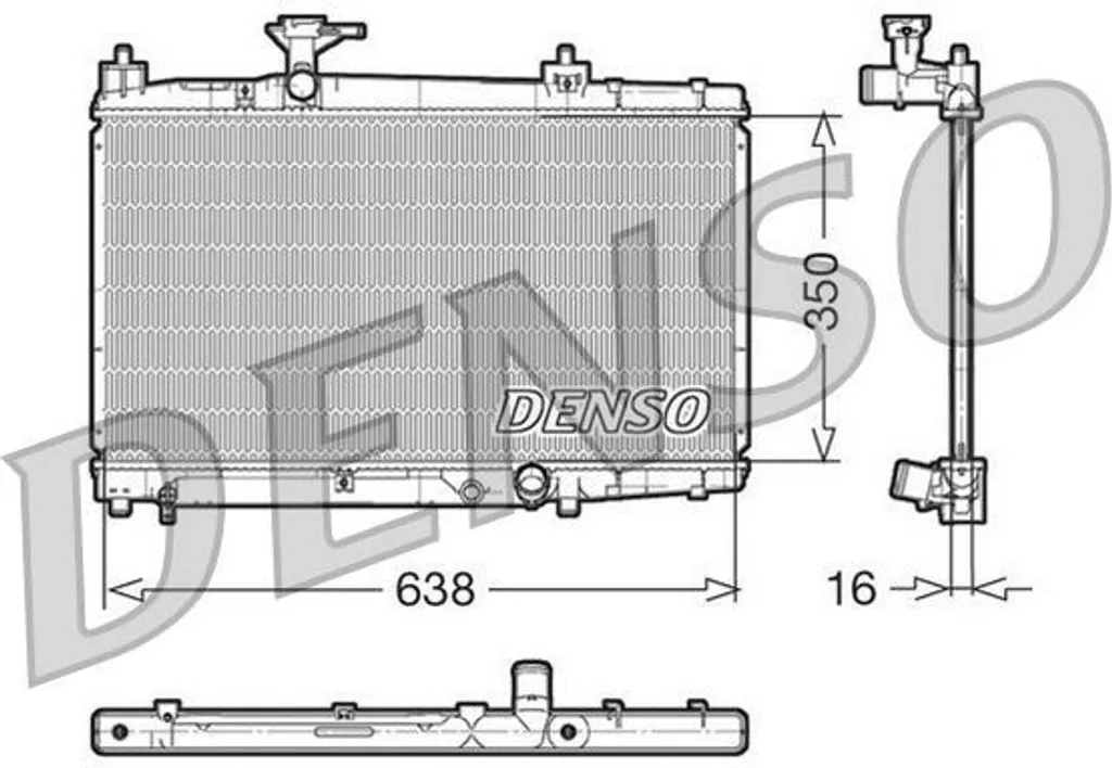 Évitez la surchauffe moteur : Radiateur DENSO DRM50007 pour Toyota Yaris