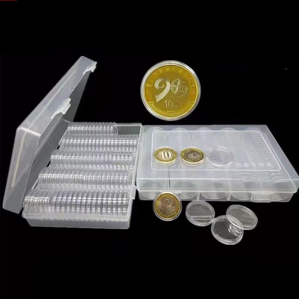 Cápsulas QUADRUM Leuchtturm Para Monedas De 27 Mm - 10 Unidades, Plástico Resistente Con Cierre Seguro Cápsulas QUADRUM Leuchtturm Para Monedas De 27 Mm - 10 Unidades, Plástico Resistente Con Cierre Seguro