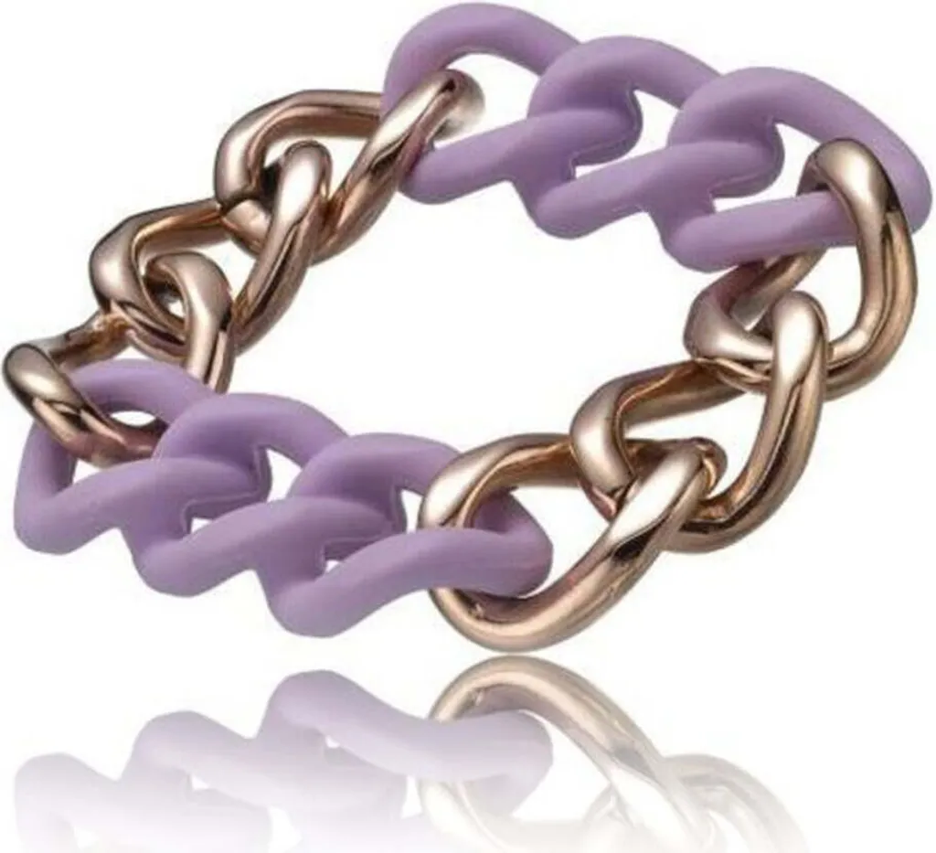 Bracciale Donna Time Force TS5148BP Acciaio Bronzo e Lilla - Offerta - 1