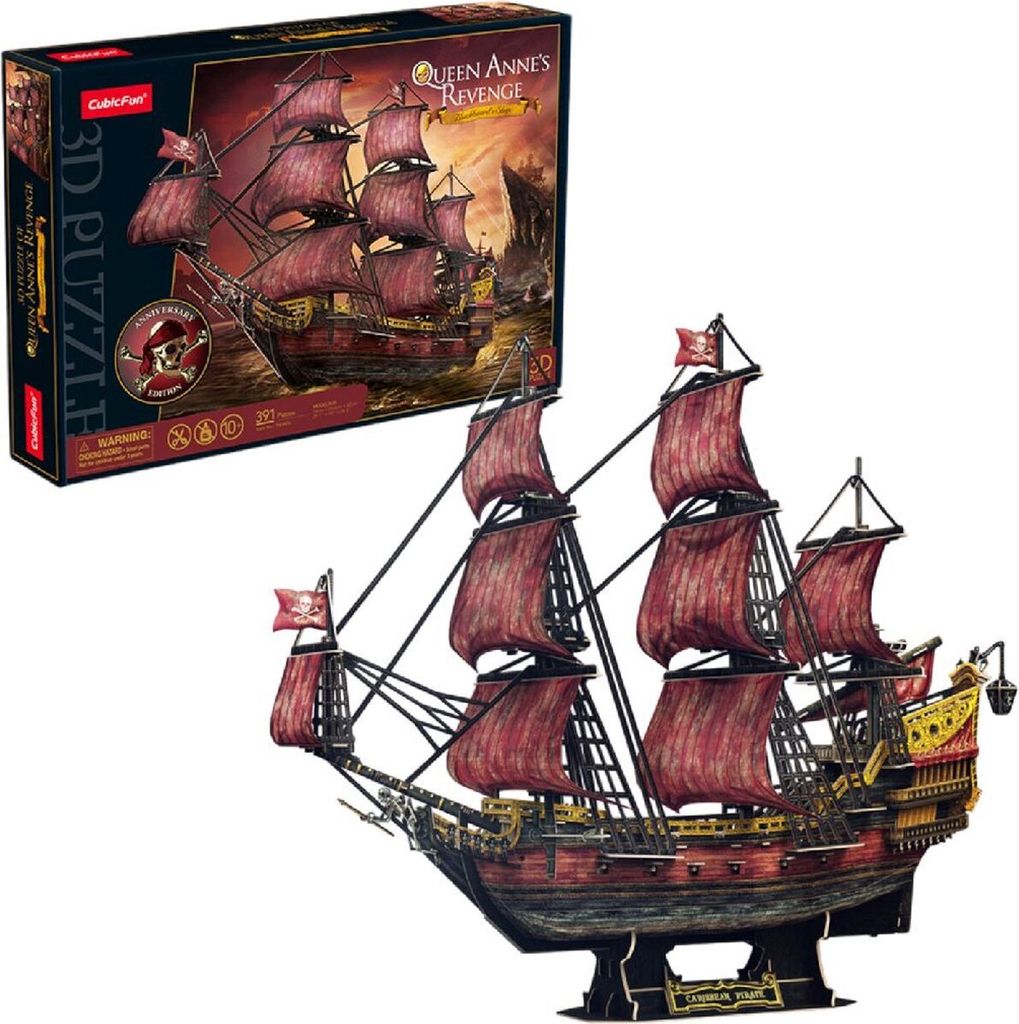 Cubic Fun 3D-Puzzle Queen Anne's Revenge Piratenschiff Produktbild 