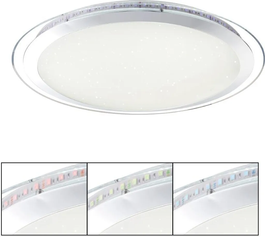 Plafonnier LED Effet Étoilé 55cm avec Fonction Mémoire et Mode Veilleuse