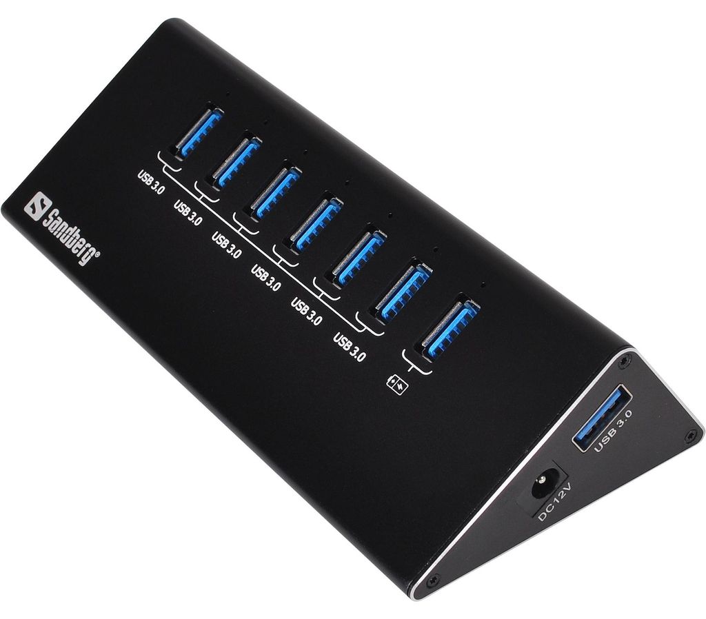 Sandberg USB 3.0 Hub 6+1 ports, USB 3.2 Gen 1 (3.1 Gen 1) Zdjęcie produktu 