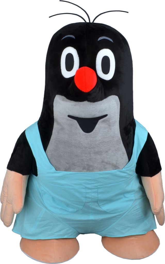 Kuscheltier Der kleine Maulwurf mit Hose 105 cm Schwarz / Blau, 40910