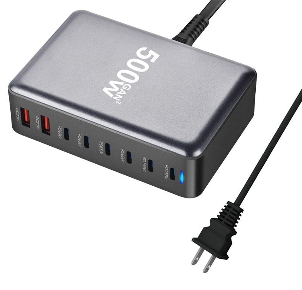 Ładowarka USB Bakeey YMX-500W GaN o mocy 500 W, 8-portowa Zdjęcie produktu 