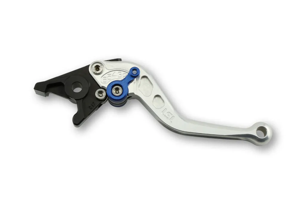Levier d'embrayage LSL Classic L33 court réglable en argent et bleu