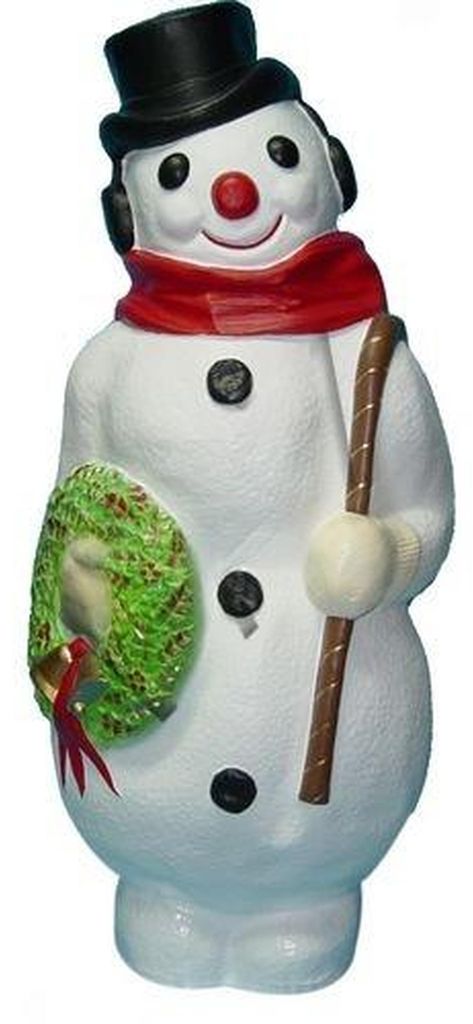 Schneemann WEihnachten Figur Skulptur Figuren Steinfigur Statuen Dekoratation