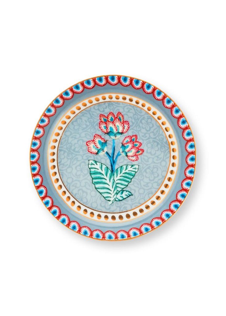 PIP STUDIO Flower Festival Teebeutelablage Light Blue 9 cm