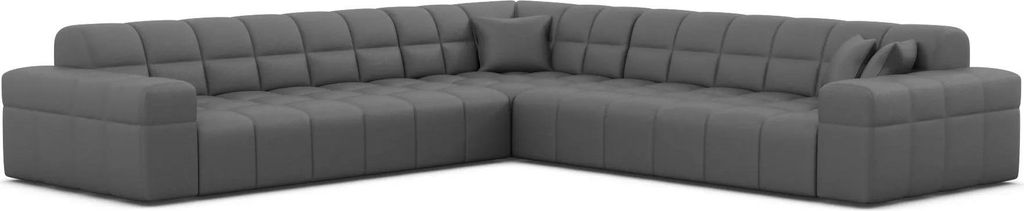 Kunstleder Ecksofa Nivara Dunkelgrau