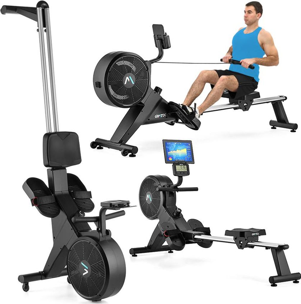 Gymtek Rudergerät Rudermaschine Wasserrudergerät für Zuhause - bis 150 kg - 8 Stufen