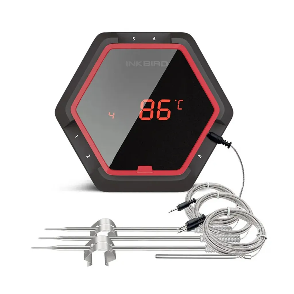 Thermomètre de cuisine intelligent Bluetooth 6XS Rouge à 6 sondes