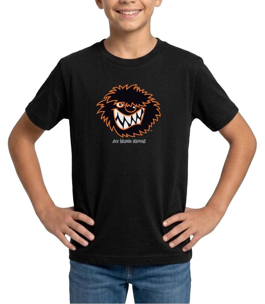 Spreadshirt Die Wilden Kerle Kerl Porträt Teenager T-Shirt, 134/146 (9-11 Jahre), Schwarz