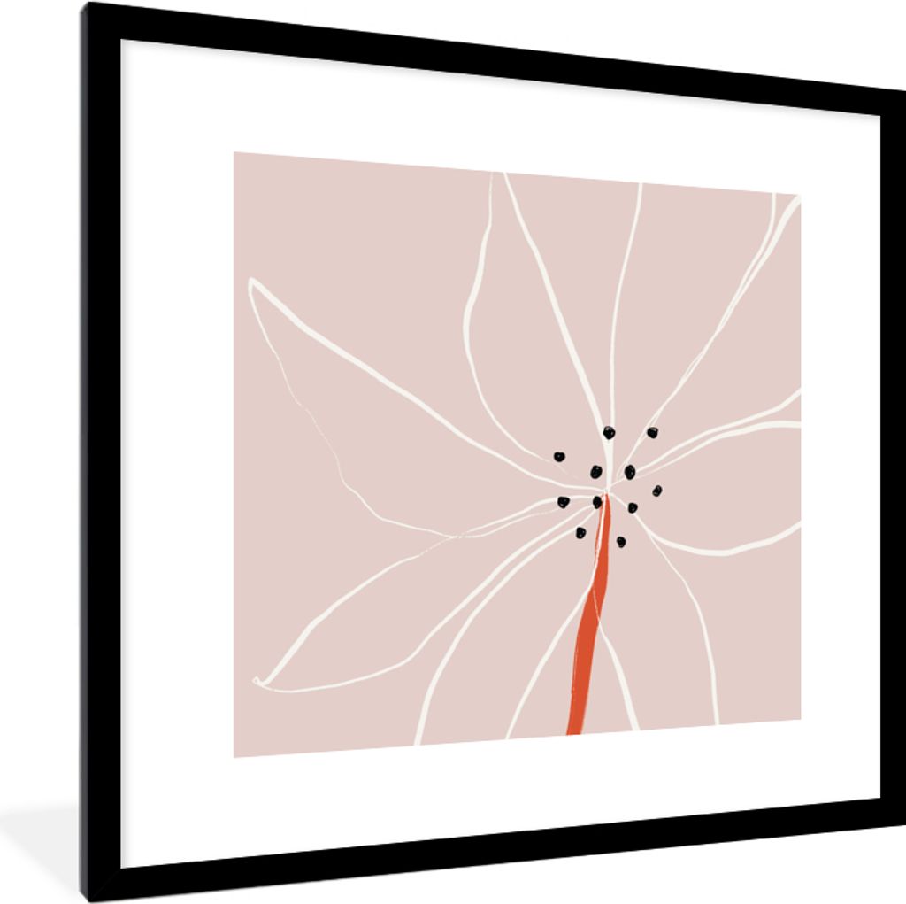 MuchoWow® Gerahmtes Poster Blumen - Abstrakt - Pastell Produktbild 